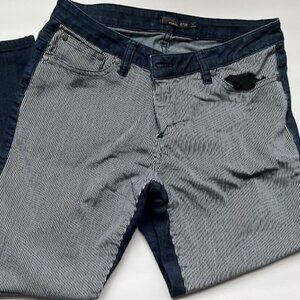 Prana Pinstripe Front Mid Rise Skinny Jeans 8/29